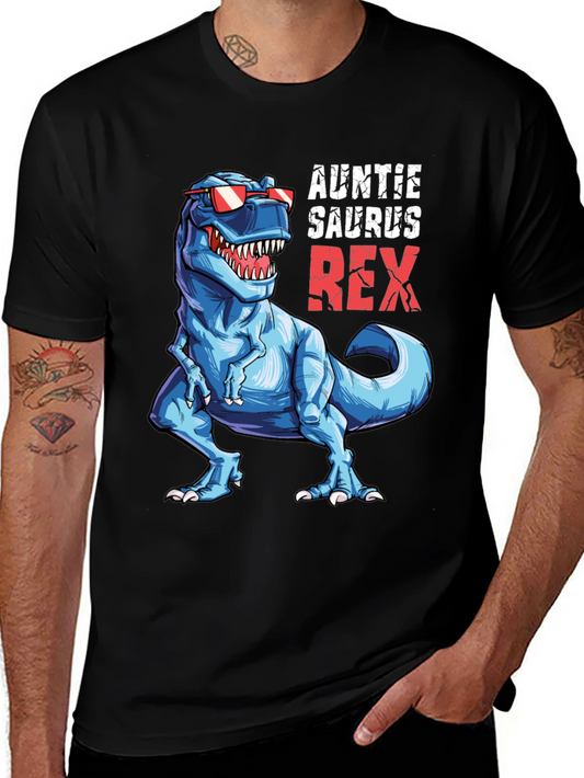 Auntie Saurus Rex T-Shirt Funny Dino Graphic Tee
