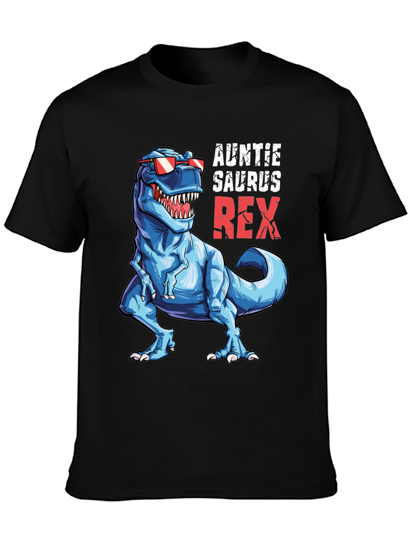 Auntie Saurus Rex T-Shirt Funny Dino Graphic Tee