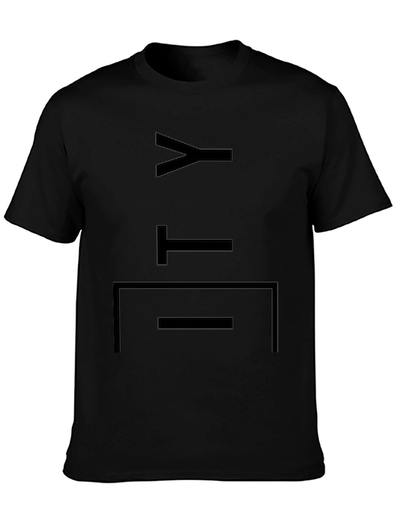 Modern Graphic Print T-Shirt - Black