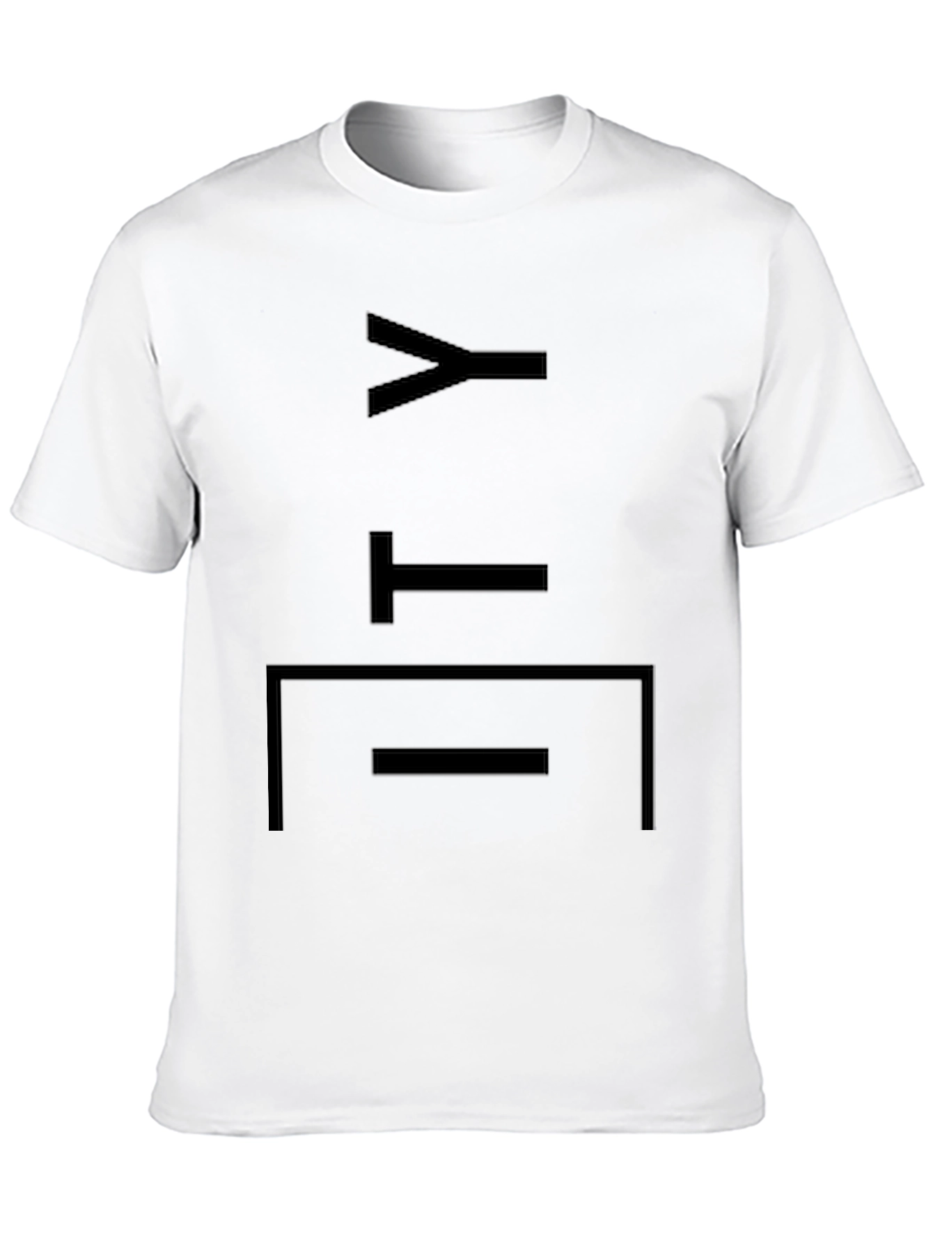 Modern Graphic Print T-Shirt - Black