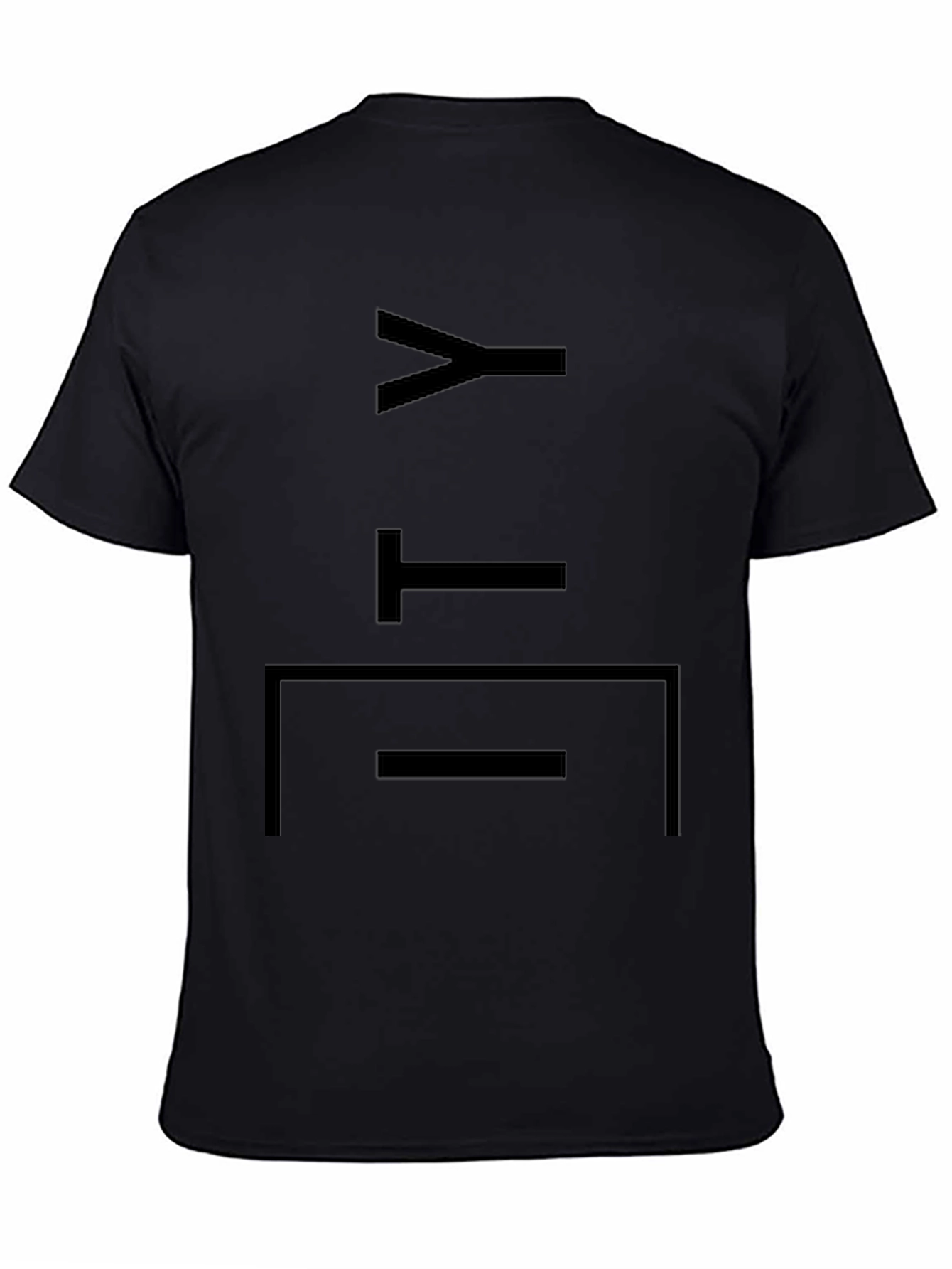 Modern Graphic Print T-Shirt - Black