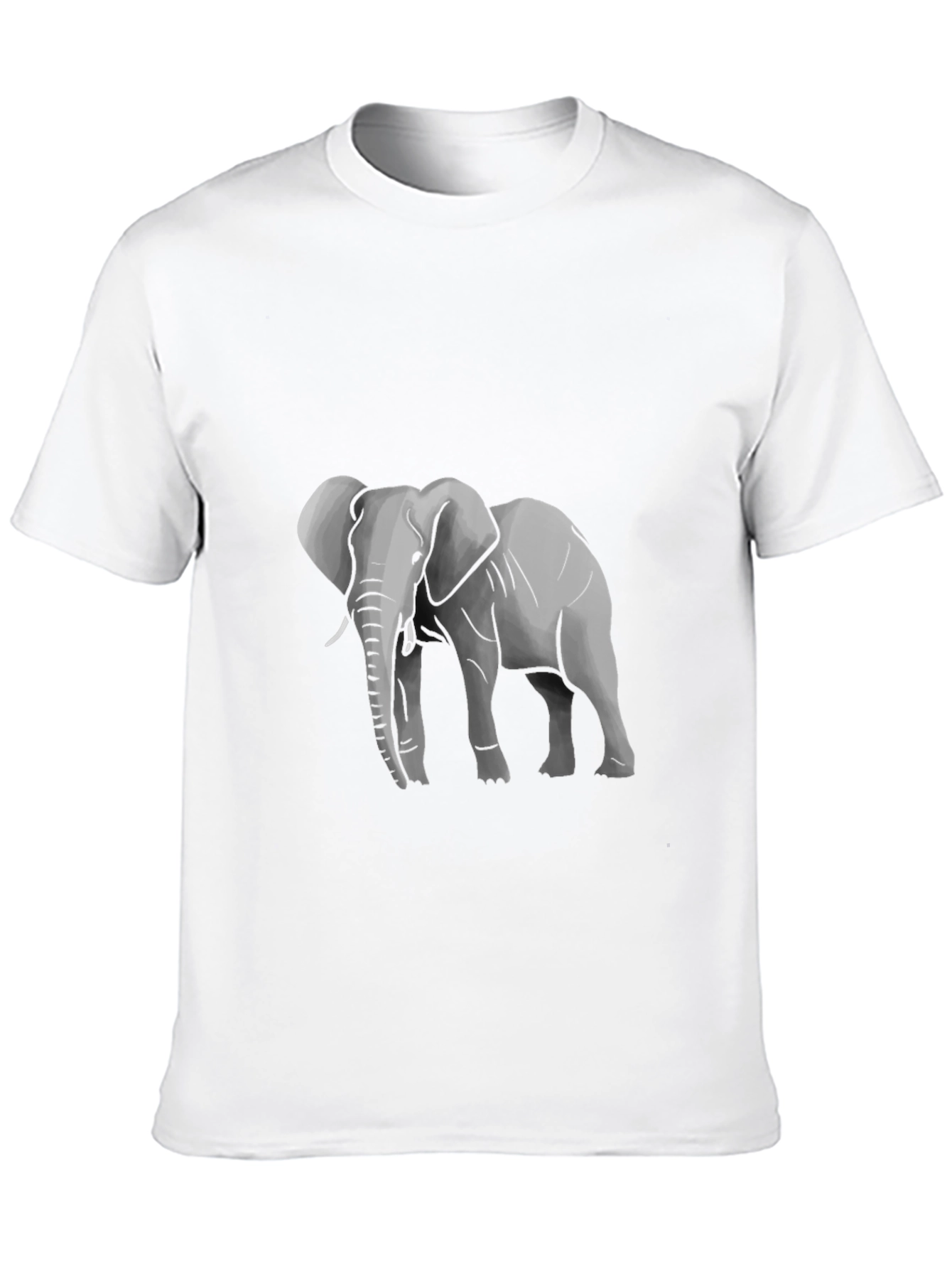 Elephant Graphic Tee - Black Cotton T-Shirt