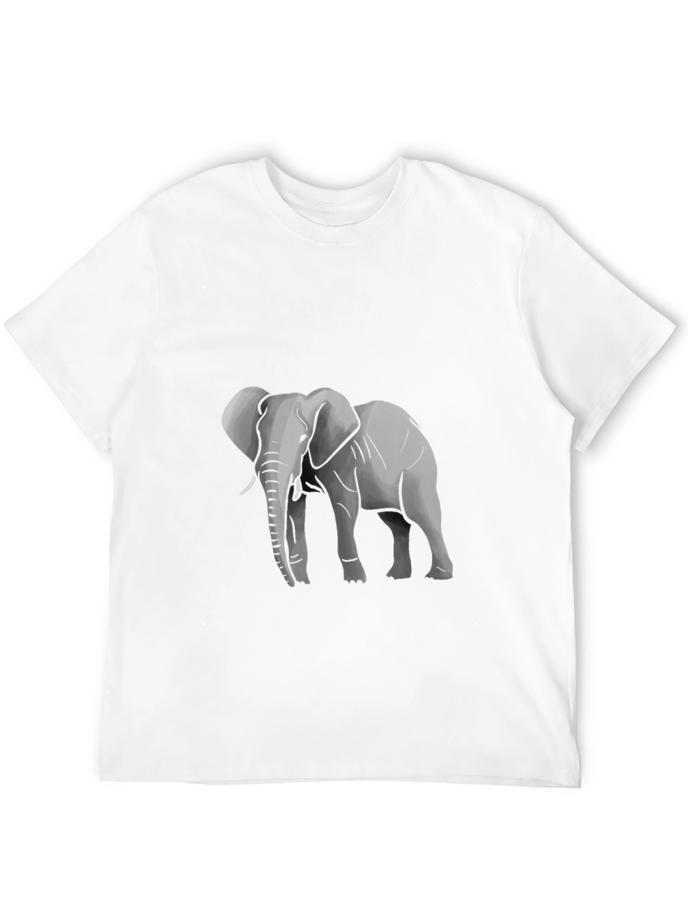 Elephant Graphic Tee - Black Cotton T-Shirt