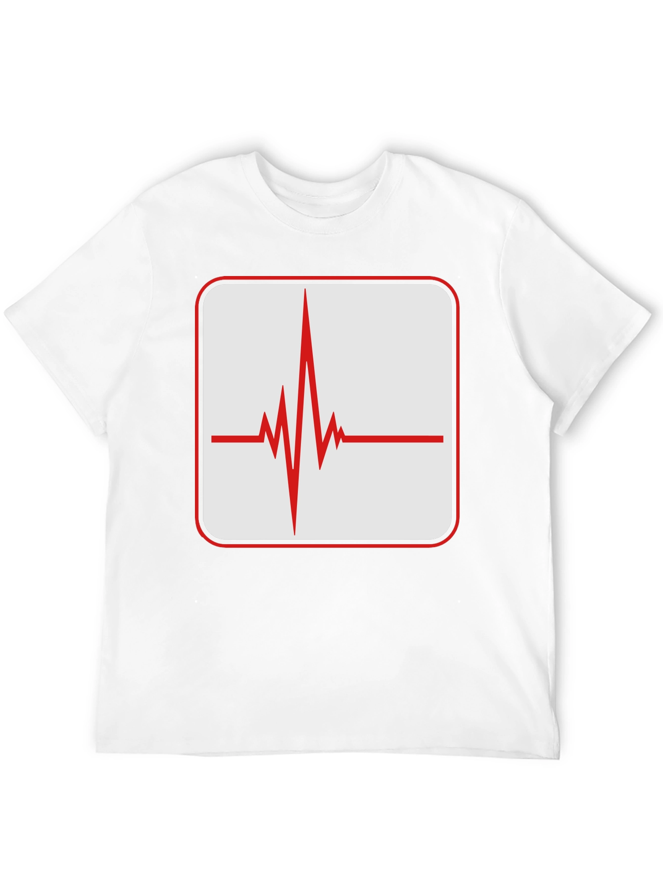 Heartbeat Graphic Tee - Stylish ECG Pulse Shirt