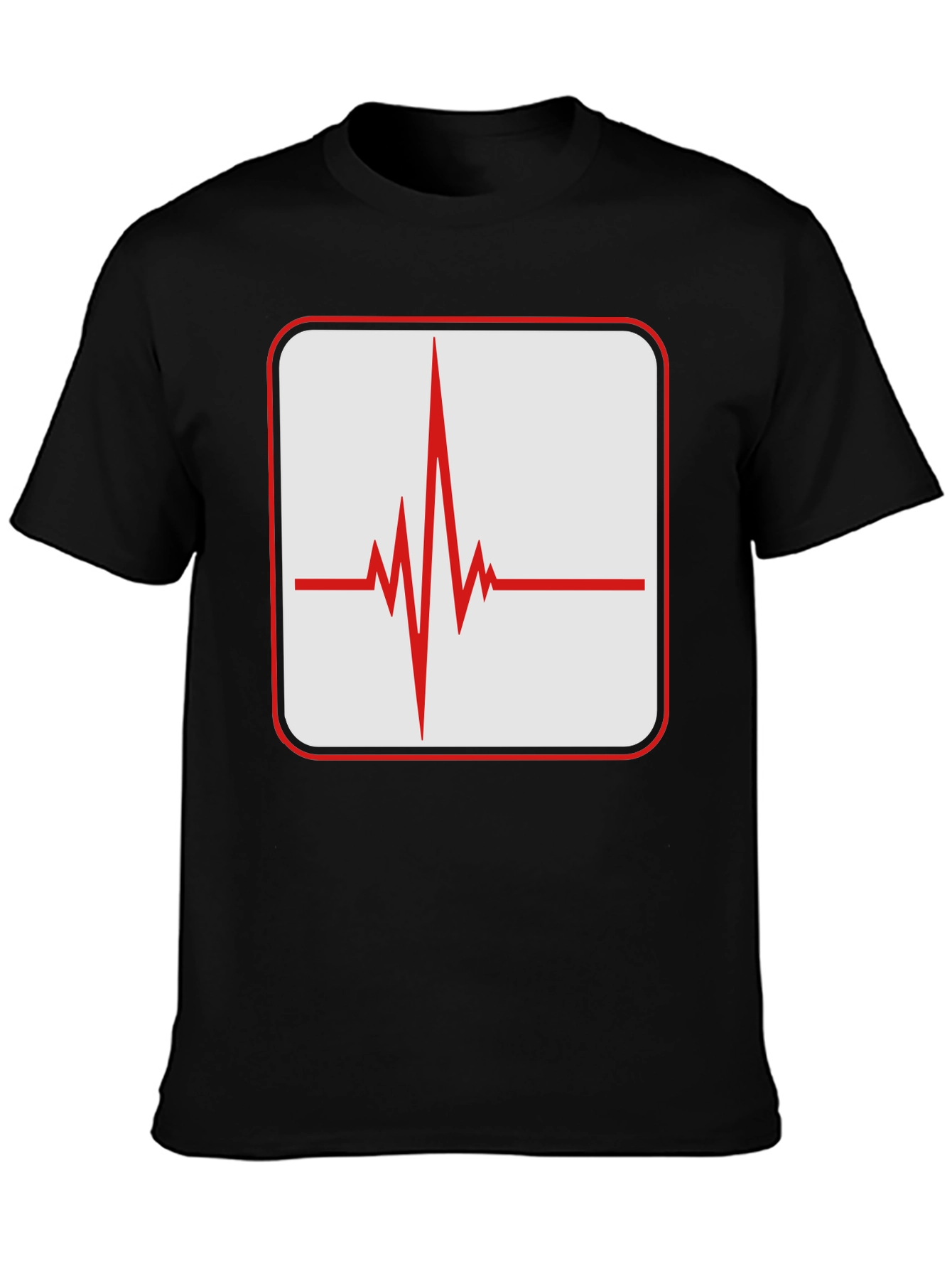 Heartbeat Graphic Tee - Stylish ECG Pulse Shirt