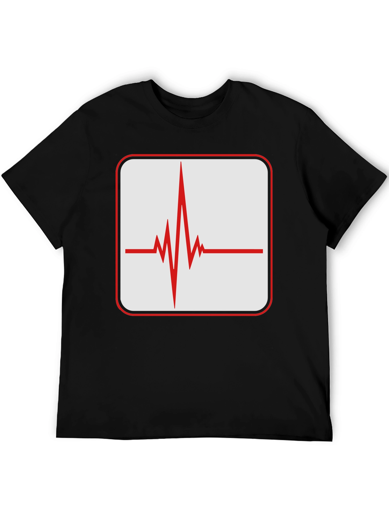 Heartbeat Graphic Tee - Stylish ECG Pulse Shirt