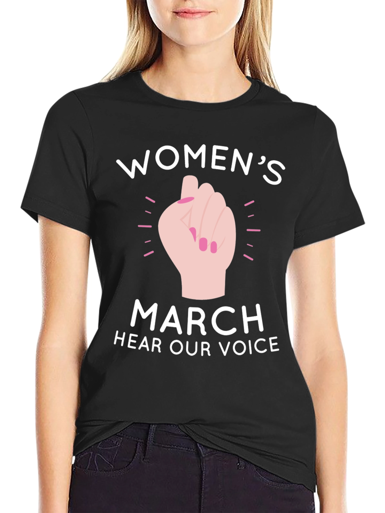 Womens March T-Shirt - Hear Our Voice