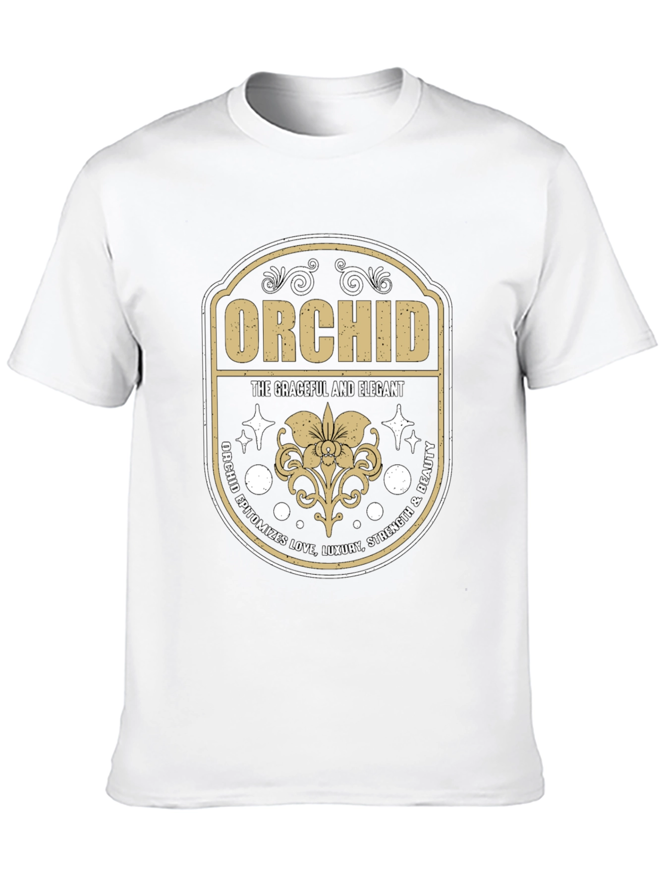 Elegant Orchid Graphic T-Shirt for Men