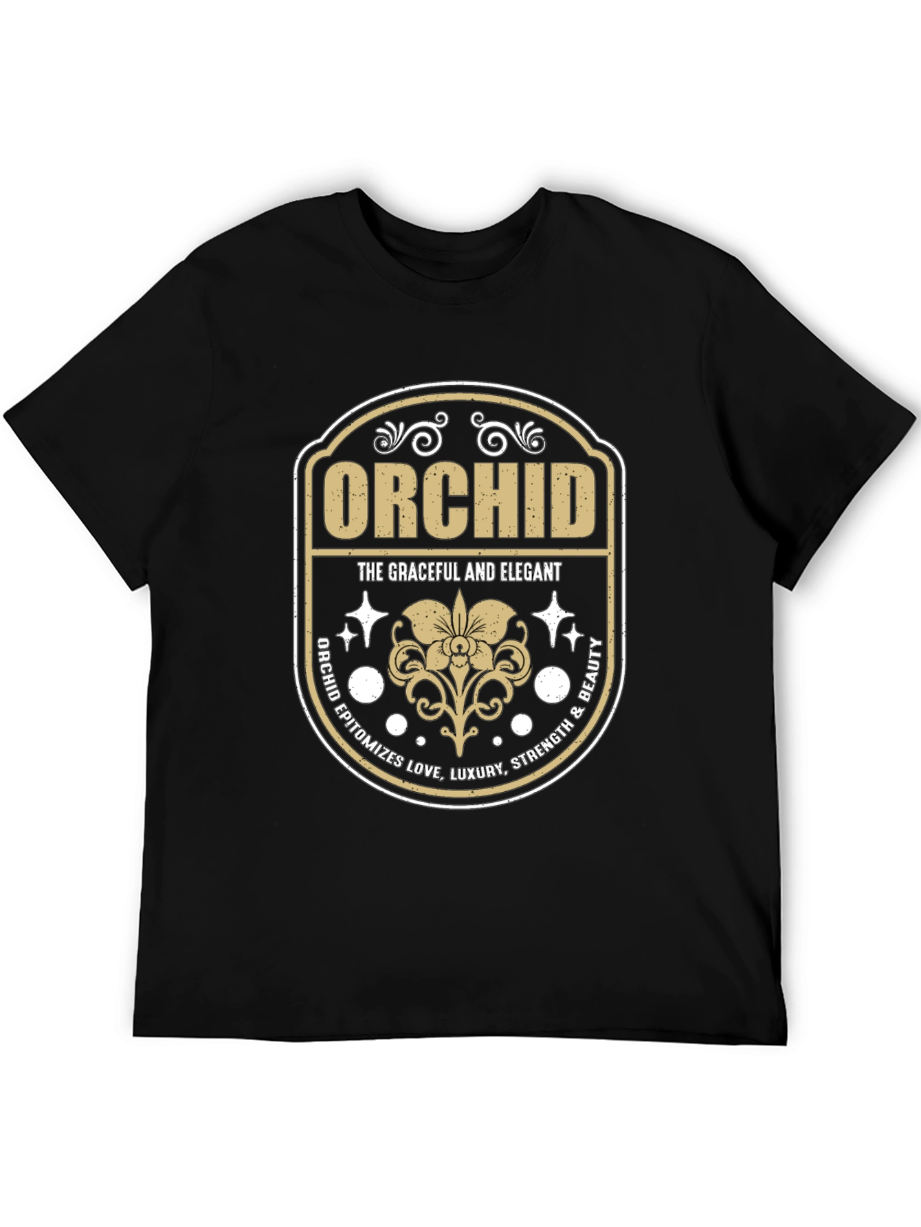 Elegant Orchid Graphic T-Shirt for Men