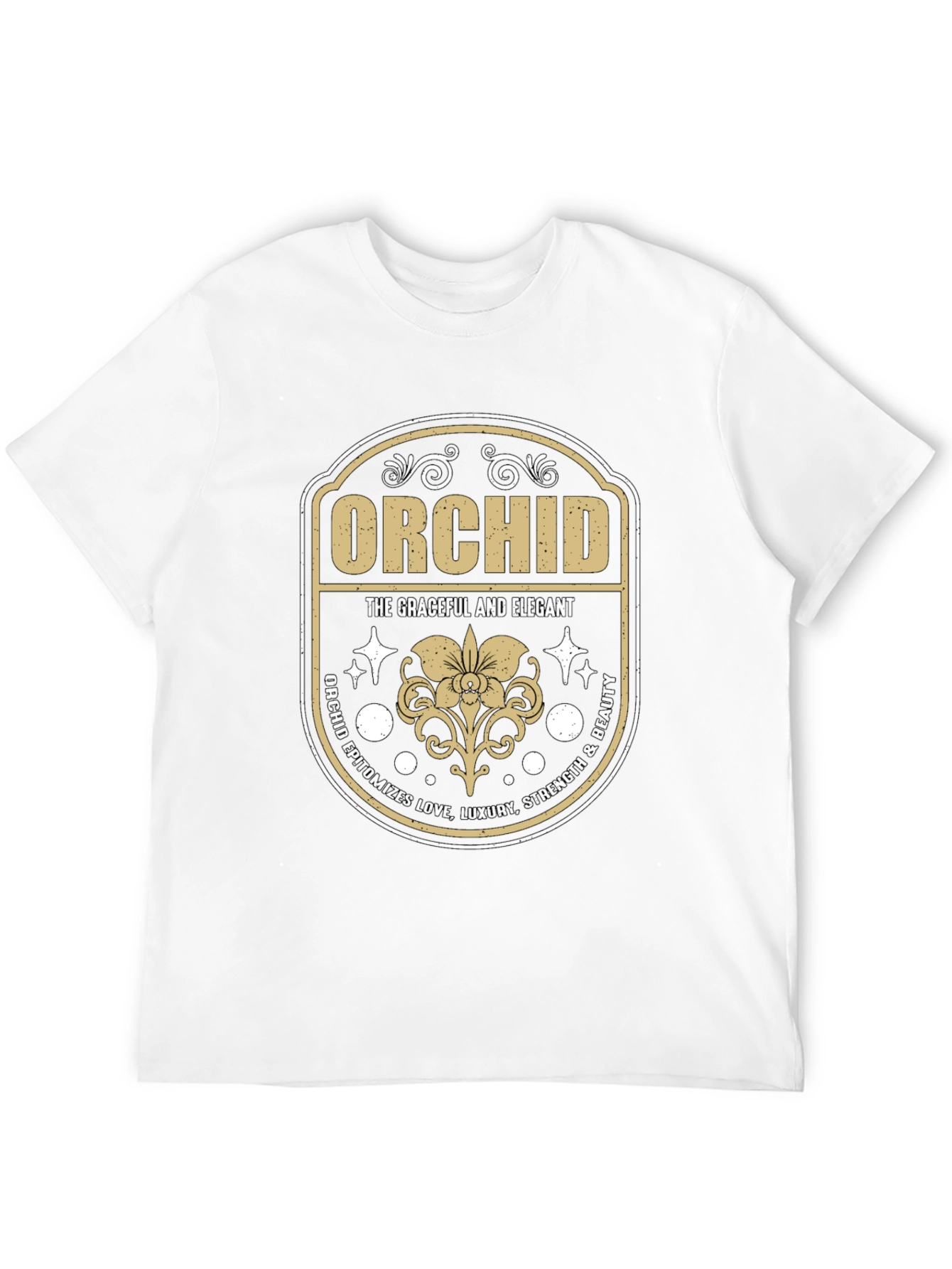 Elegant Orchid Graphic T-Shirt for Men