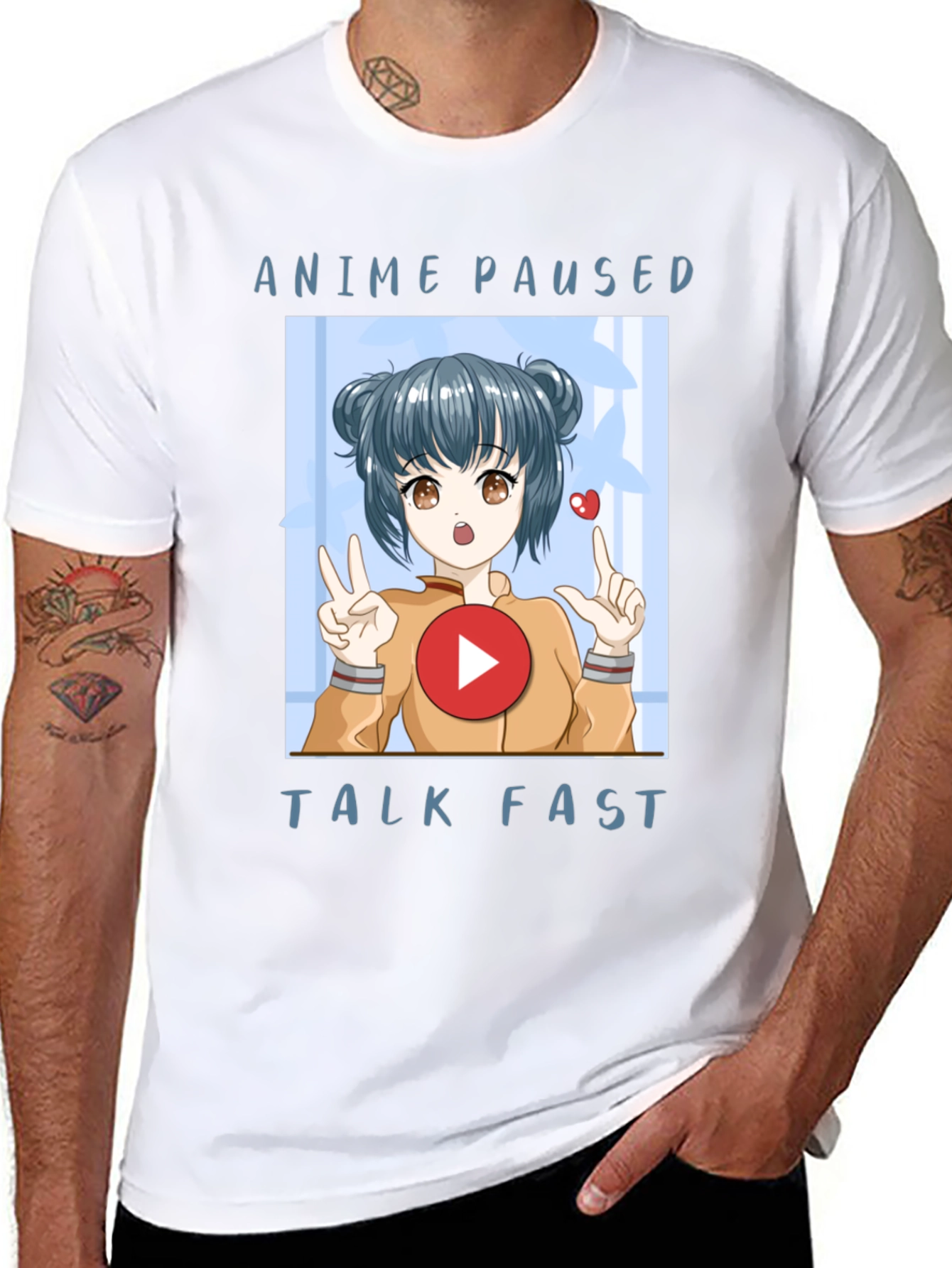 Anime Paused Talk Fast Graphic Tee