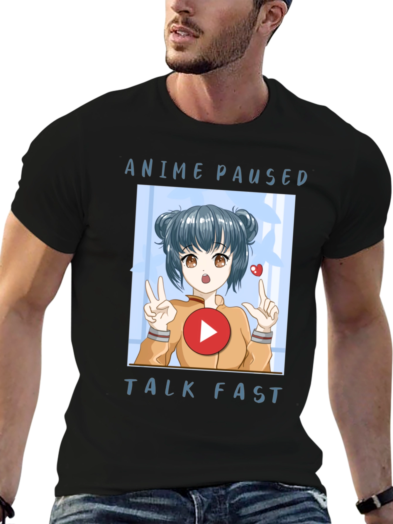 Anime Paused Talk Fast Graphic Tee