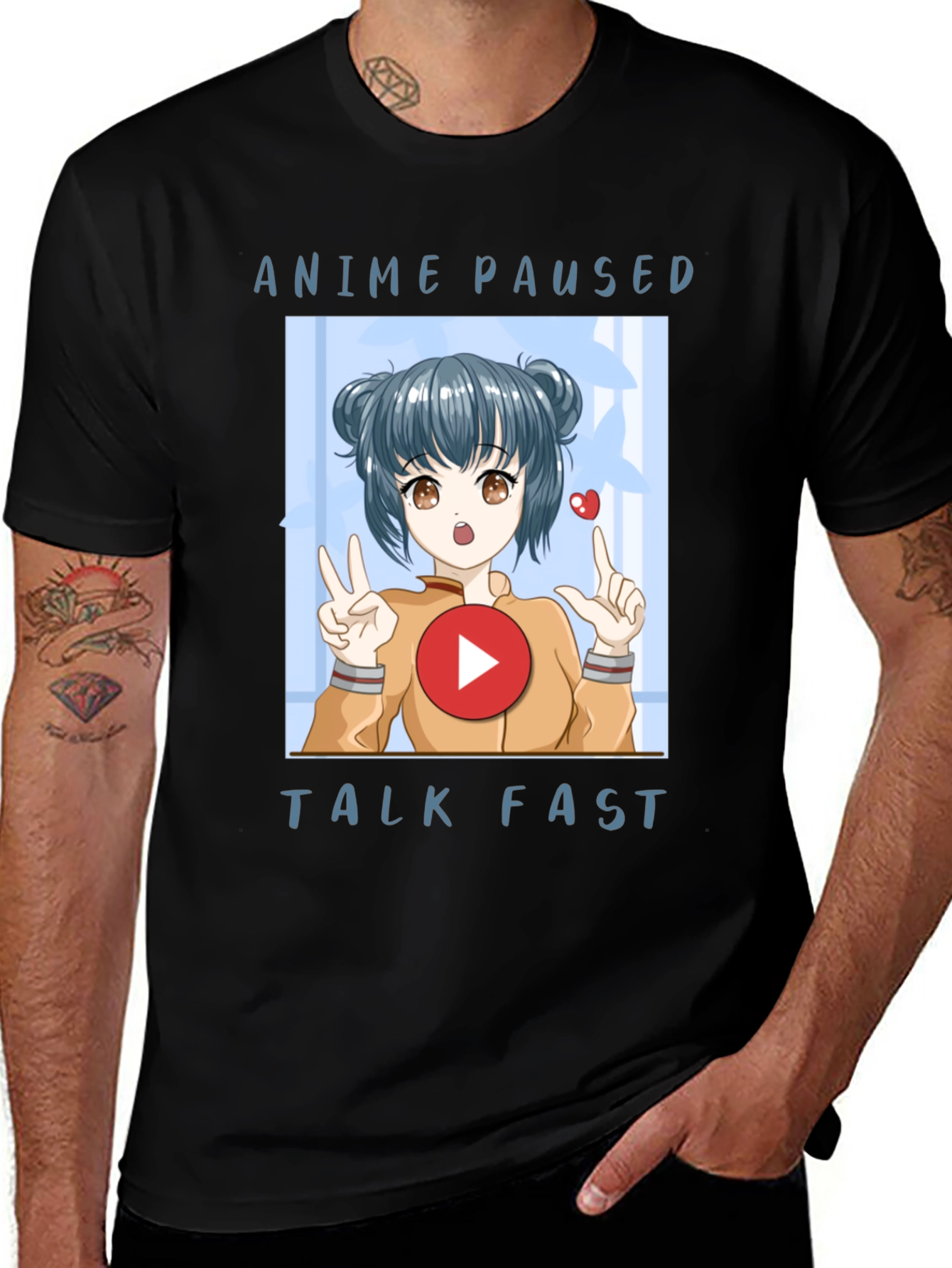 Anime Paused Talk Fast Graphic Tee
