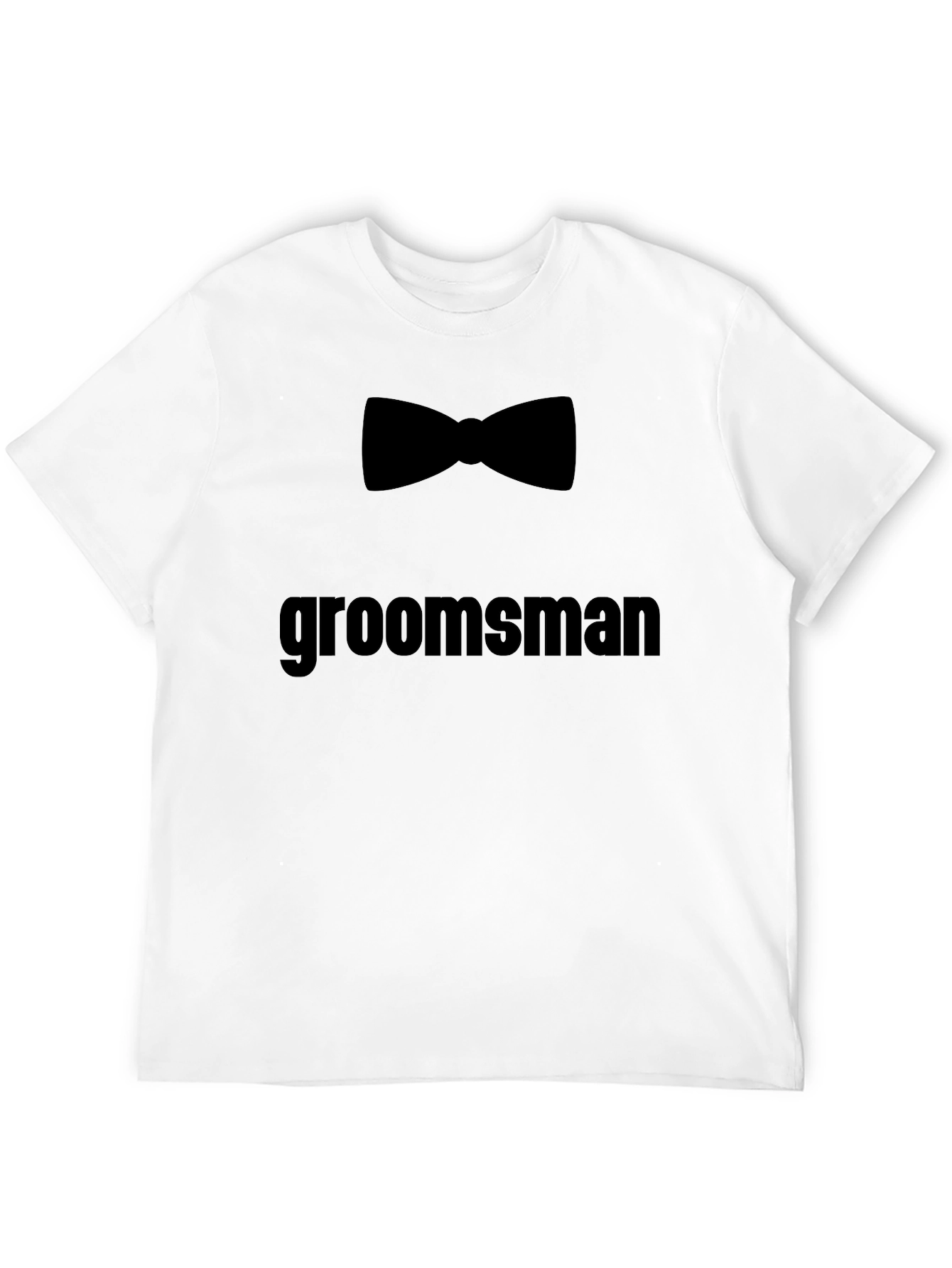 Groomsman Bowtie Black T-Shirt