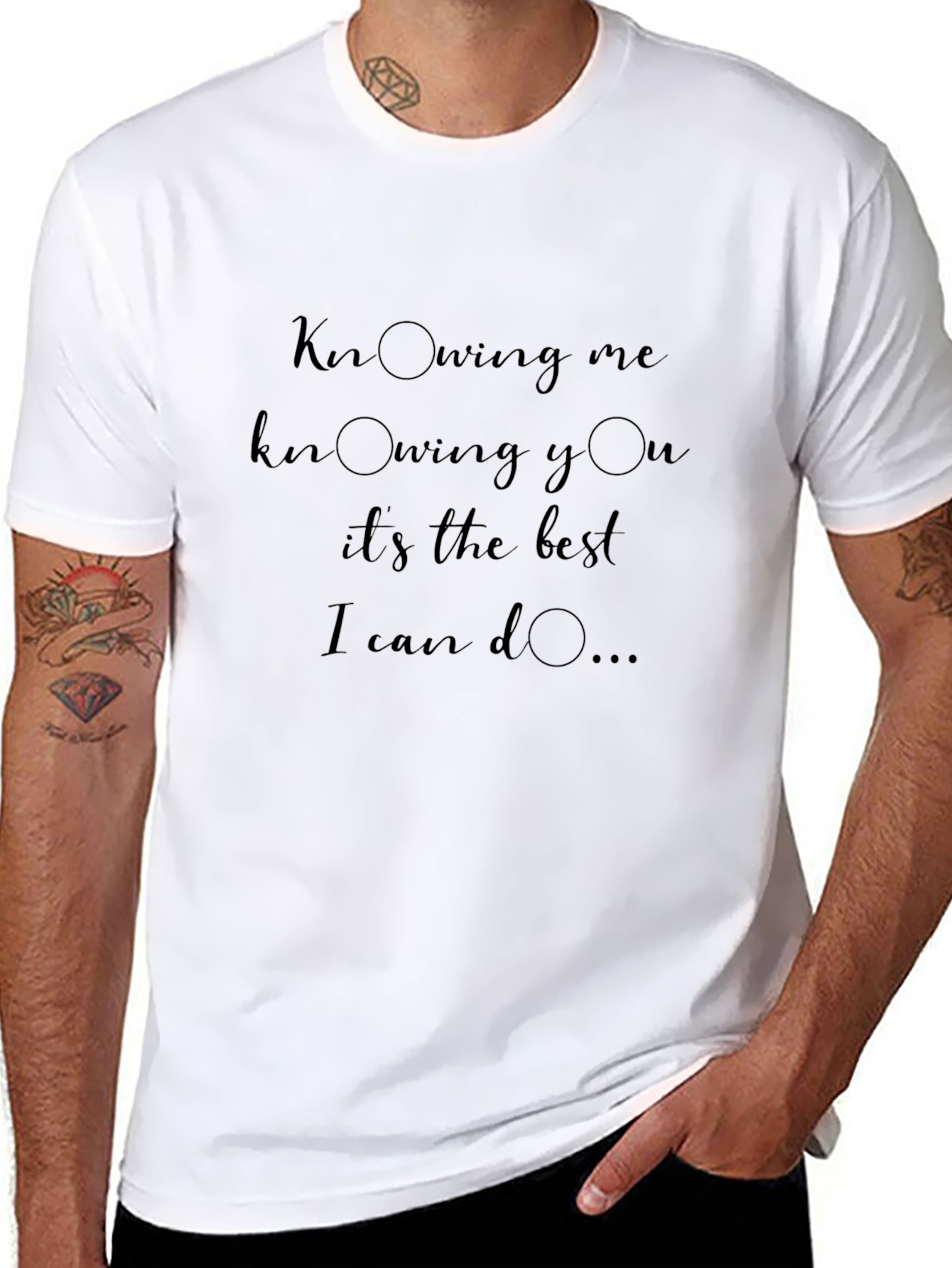 Knowing Me Knowing You Graphic T-Shirt - Black