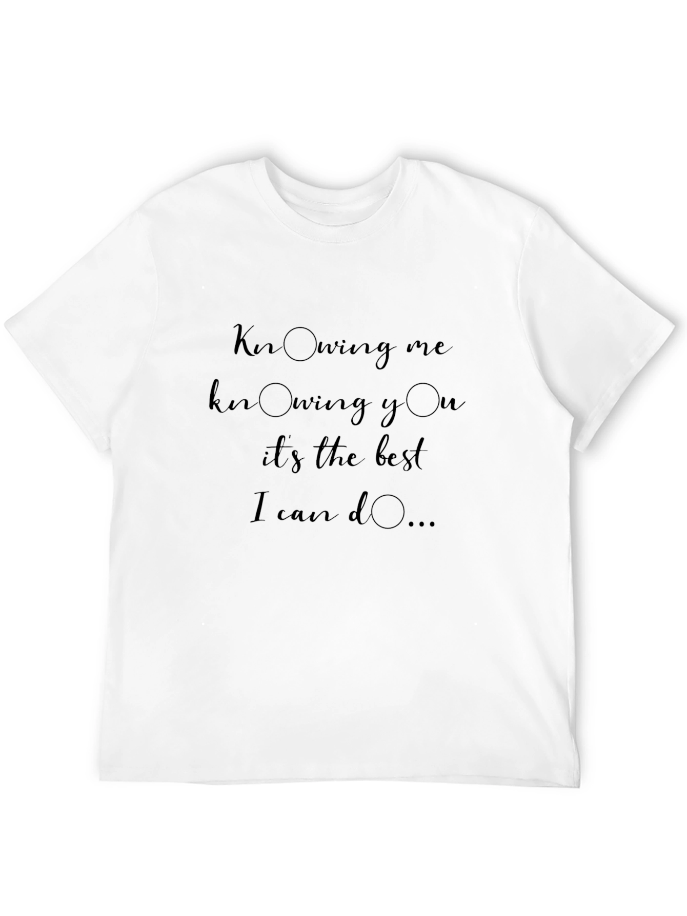 Knowing Me Knowing You Graphic T-Shirt - Black
