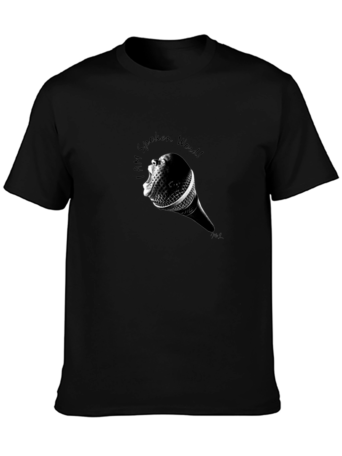 I AM Spoken Word! Black Graphic T-Shirt