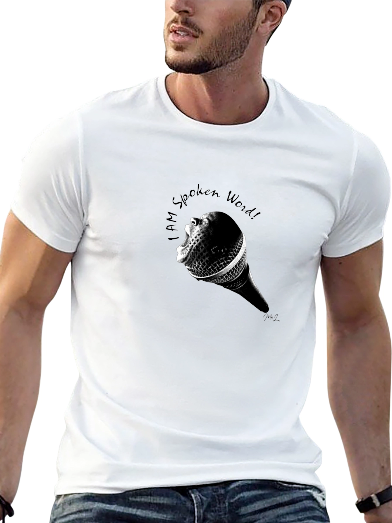 I AM Spoken Word! Black Graphic T-Shirt