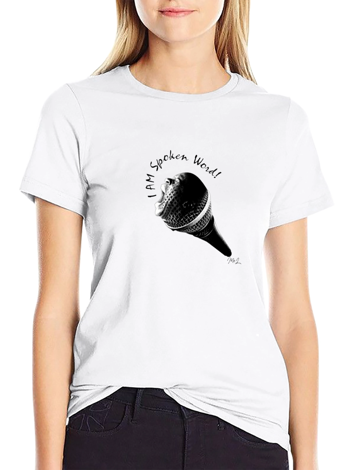 I AM Spoken Word! Black Graphic T-Shirt