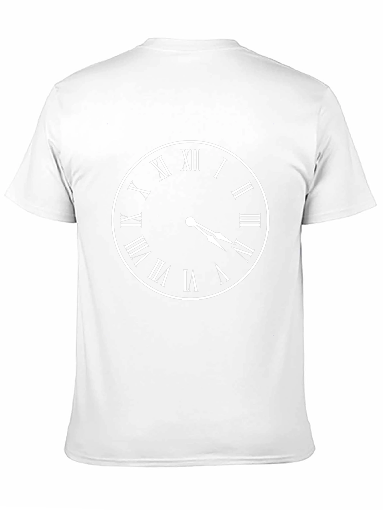 Classic Clock Face Graphic Black T-Shirt