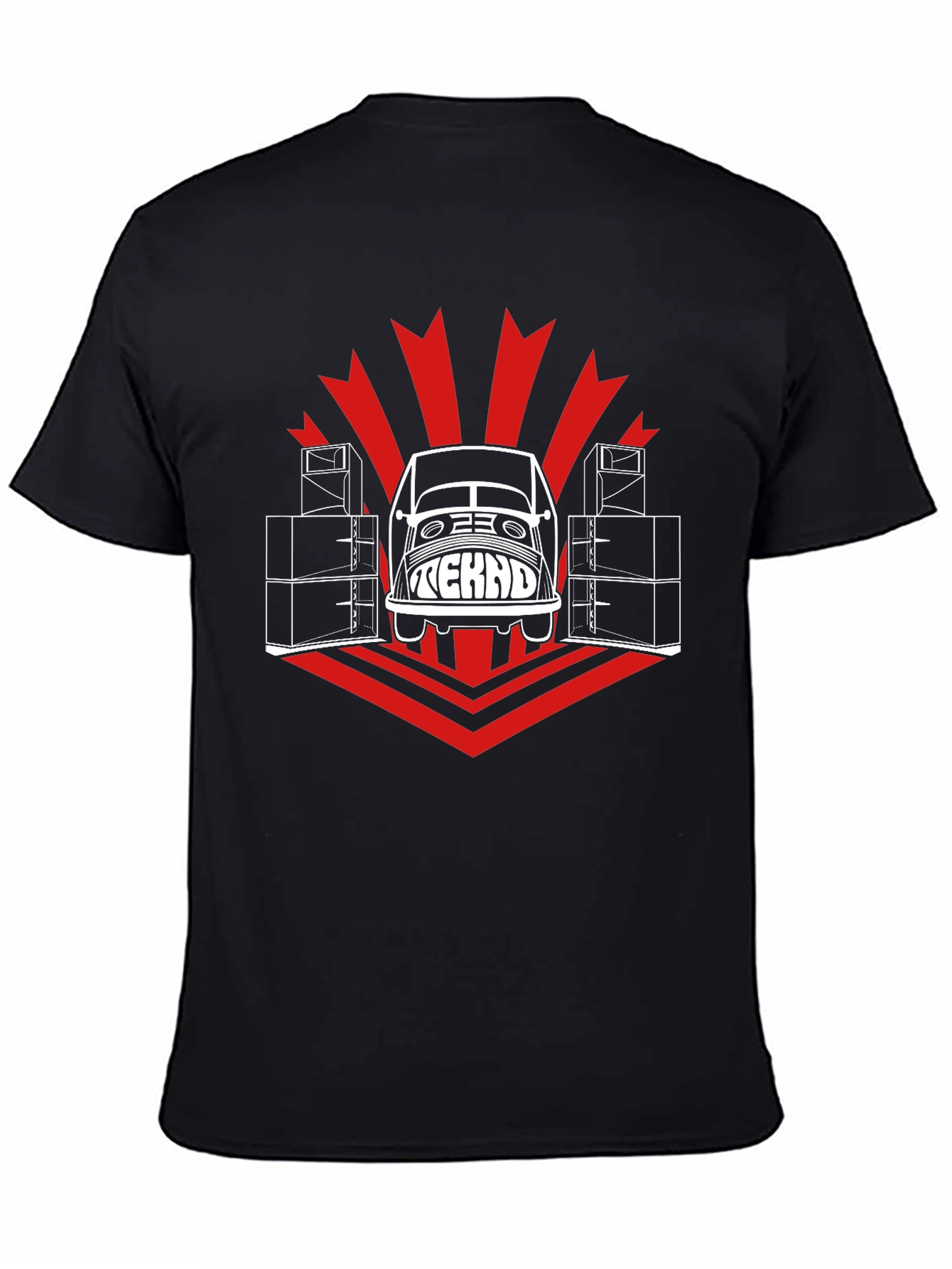 Tekno Car T-Shirt - Black Cotton Graphic Tee