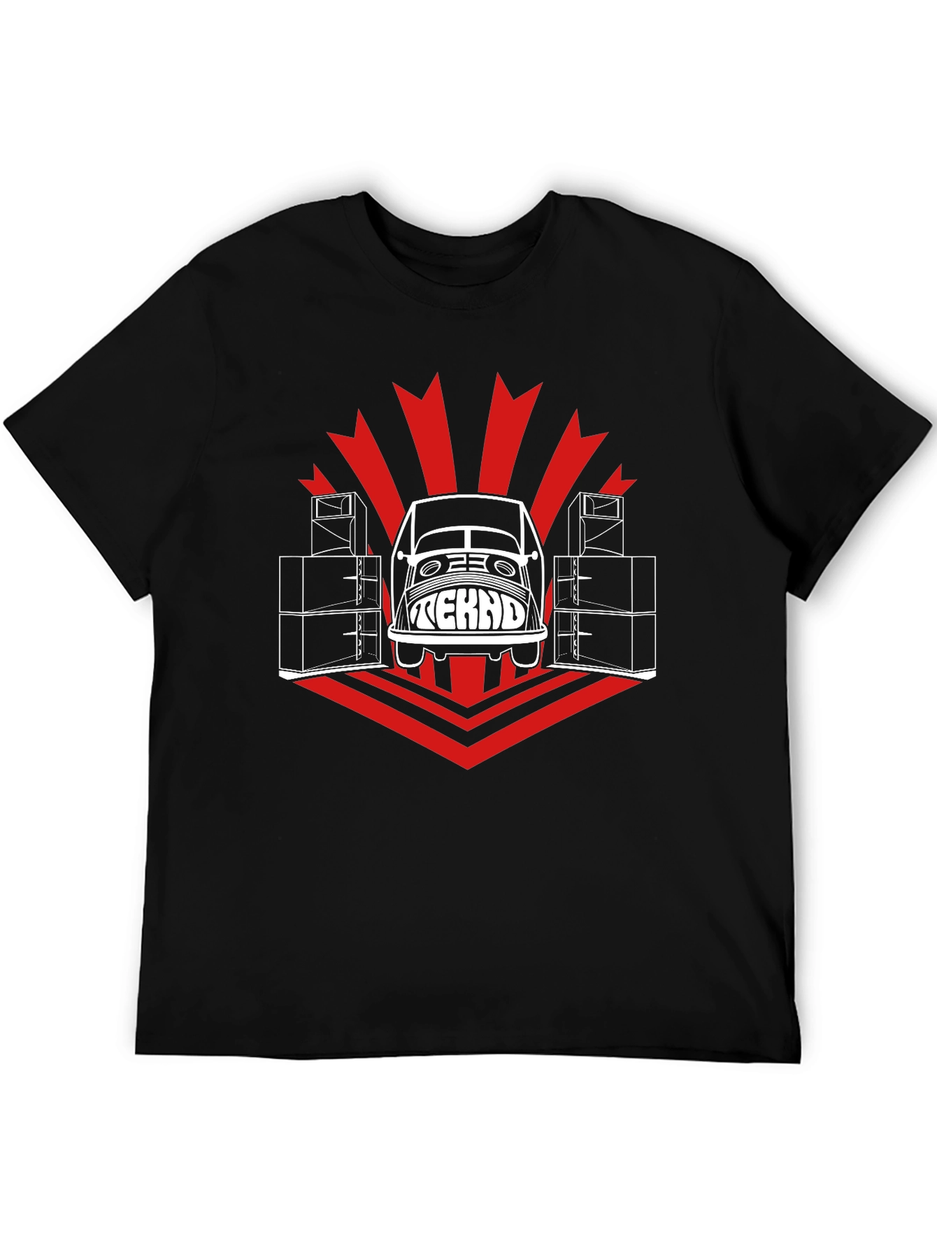 Tekno Car T-Shirt - Black Cotton Graphic Tee