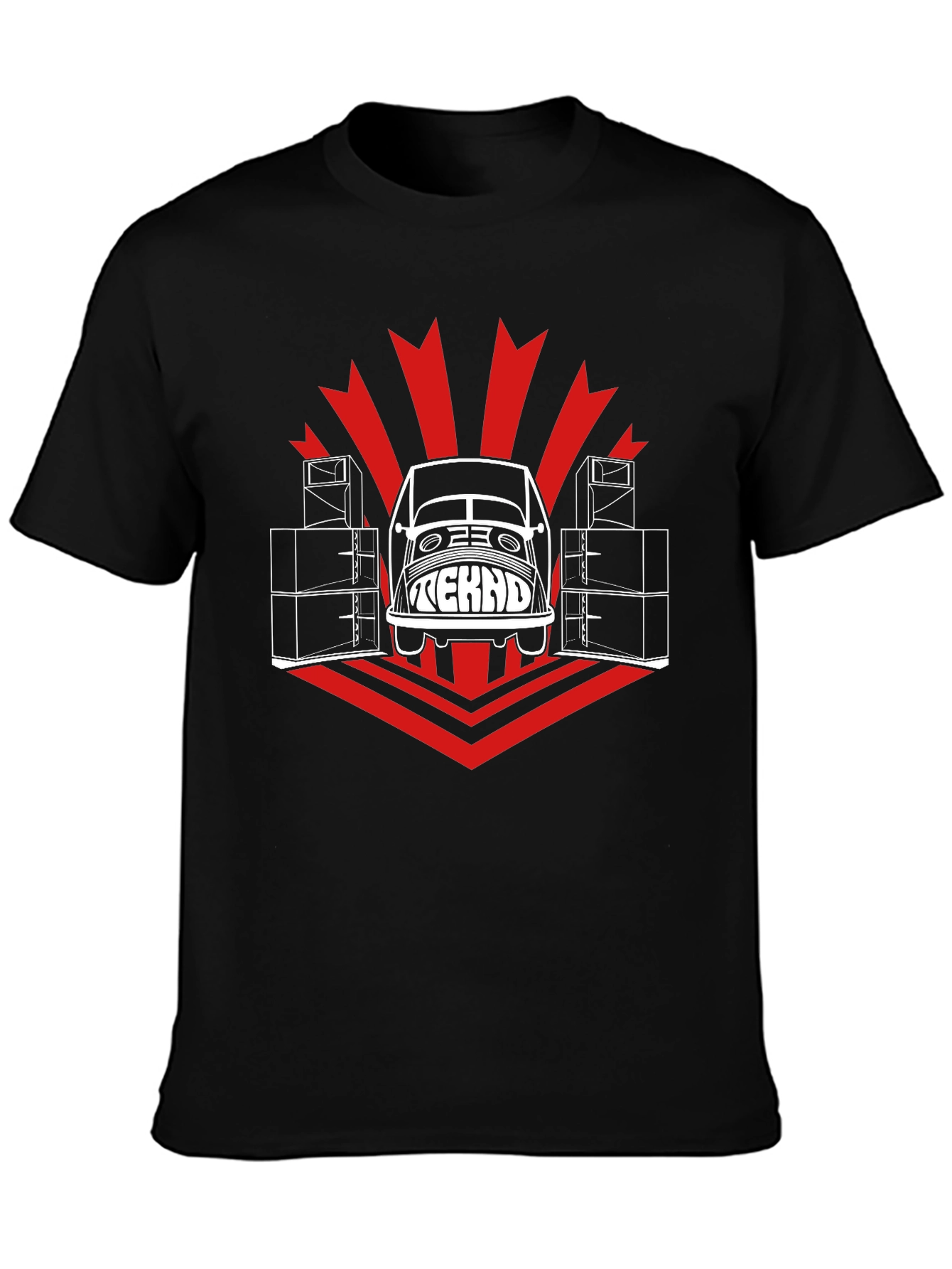 Tekno Car T-Shirt - Black Cotton Graphic Tee