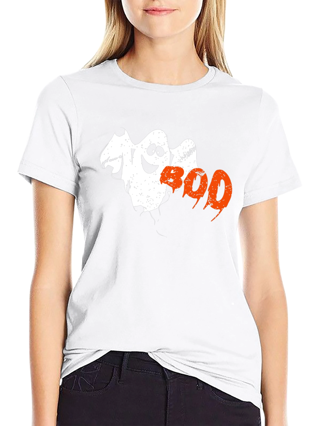 Halloween Boo Ghost T-Shirt - Spooky & Fun