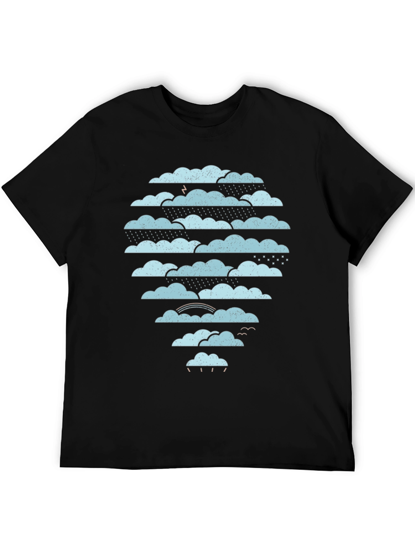Cloudscape Graphic Tee - Weather Pattern Black T-Shirt