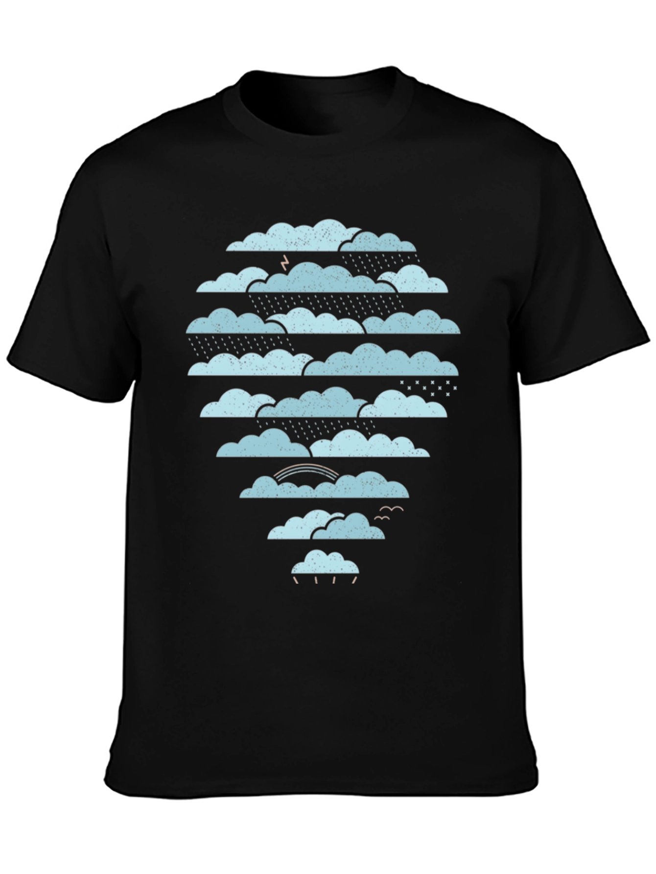 Cloudscape Graphic Tee - Weather Pattern Black T-Shirt