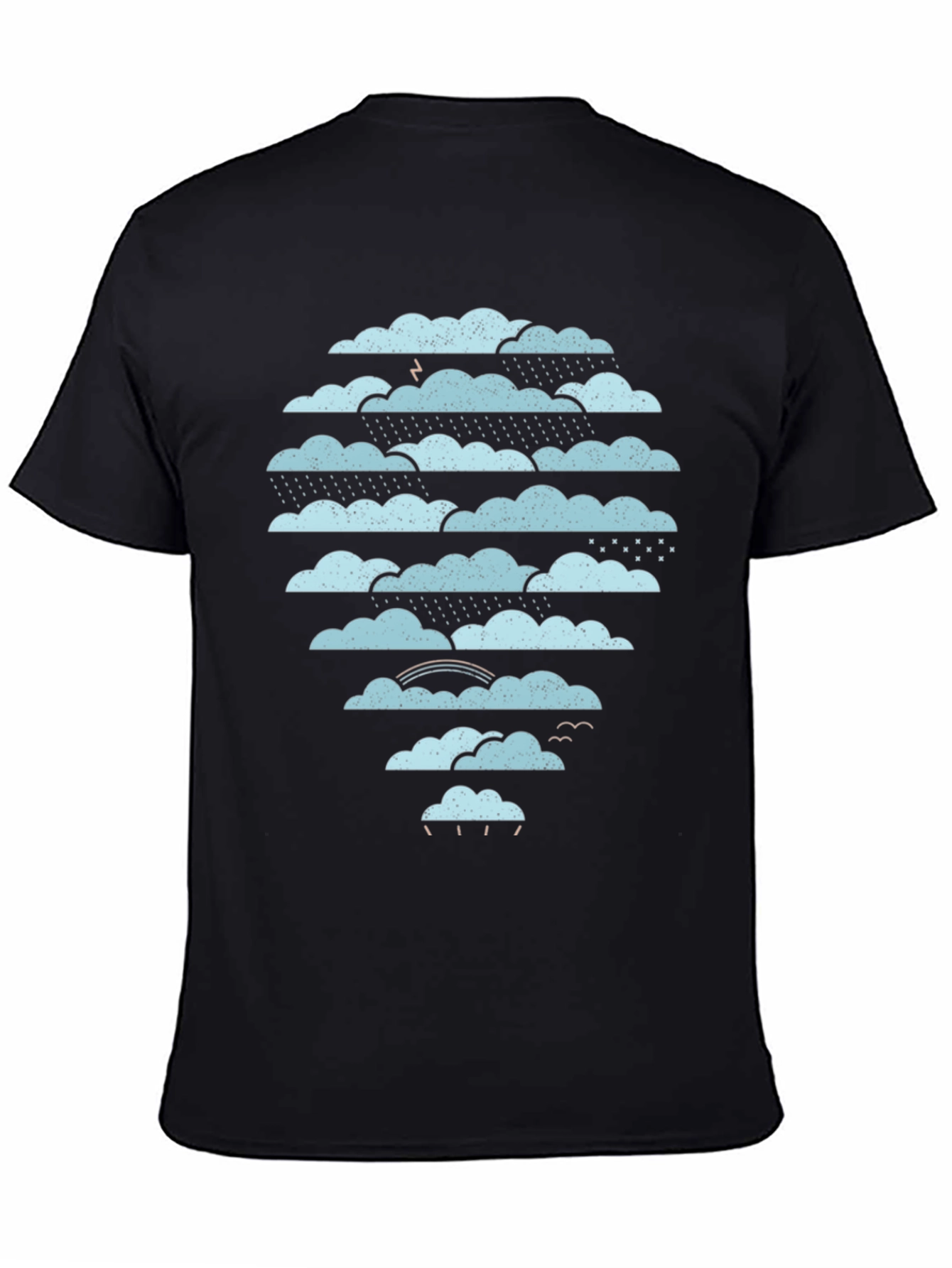 Cloudscape Graphic Tee - Weather Pattern Black T-Shirt