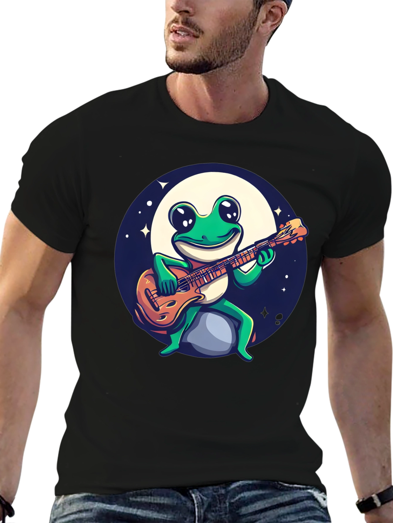 Frog Guitar Player Graphic Tee