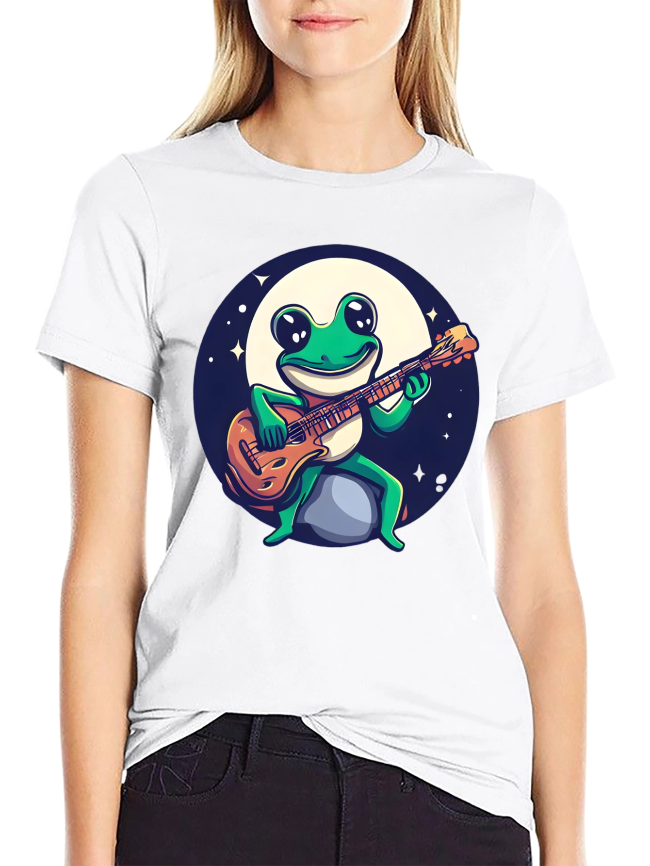 Frog Guitar Player Graphic Tee