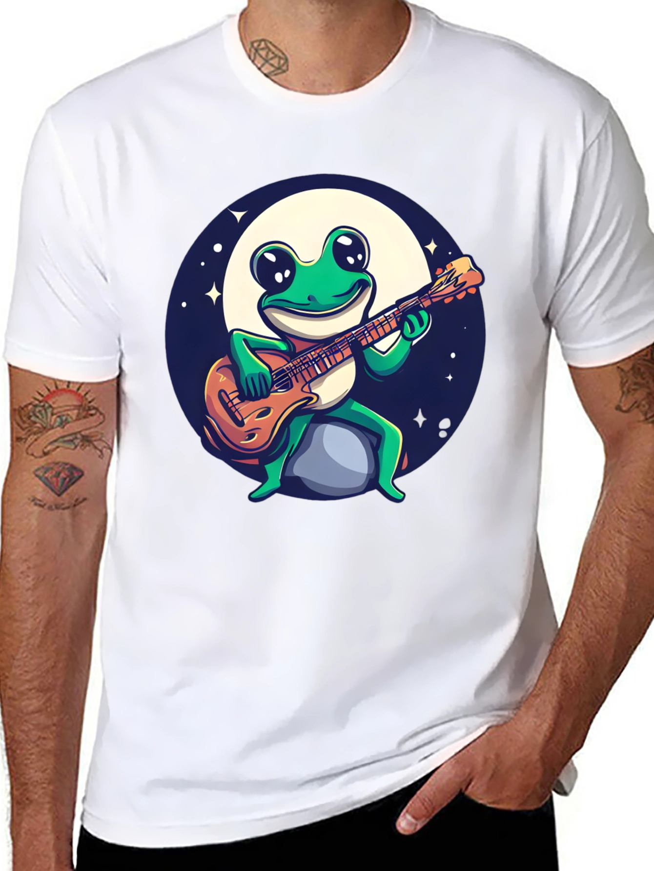 Frog Guitar Player Graphic Tee