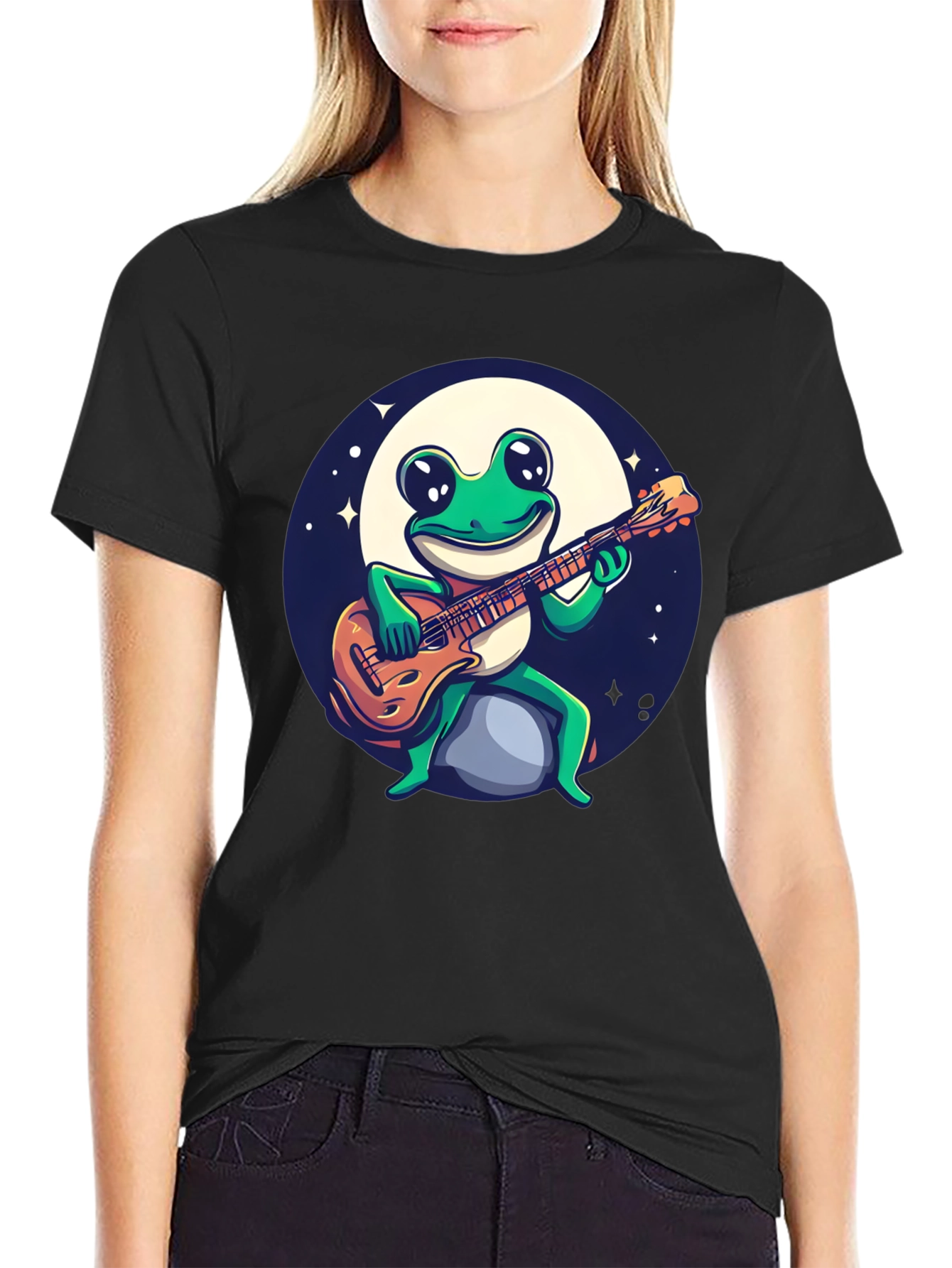 Frog Guitar Player Graphic Tee
