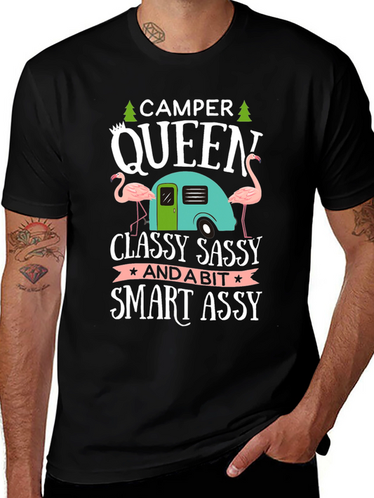 Camper Queen Graphic T-Shirt - Classy Sassy & Smart Assy