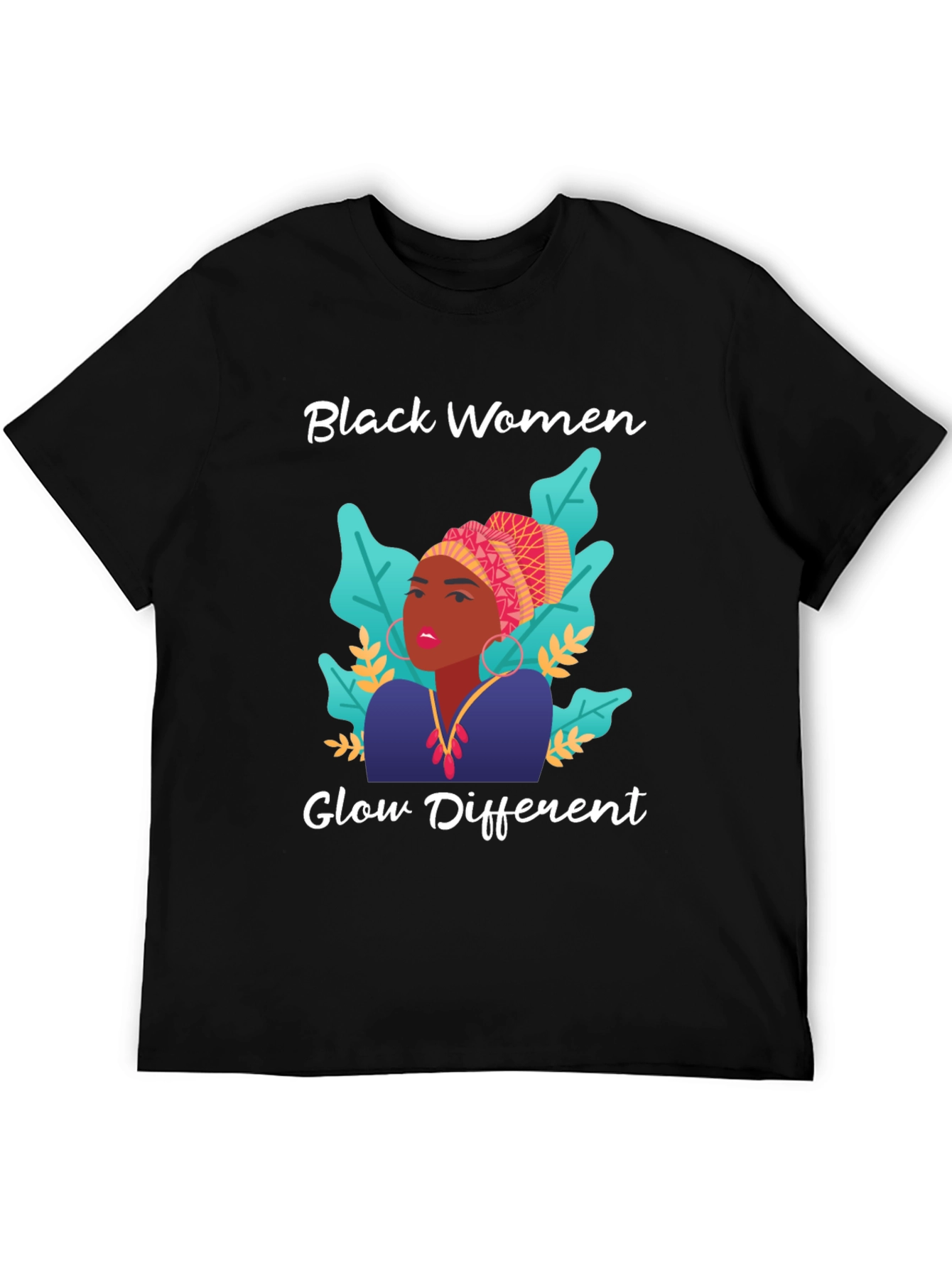 Black Women Glow Different Graphic Tee