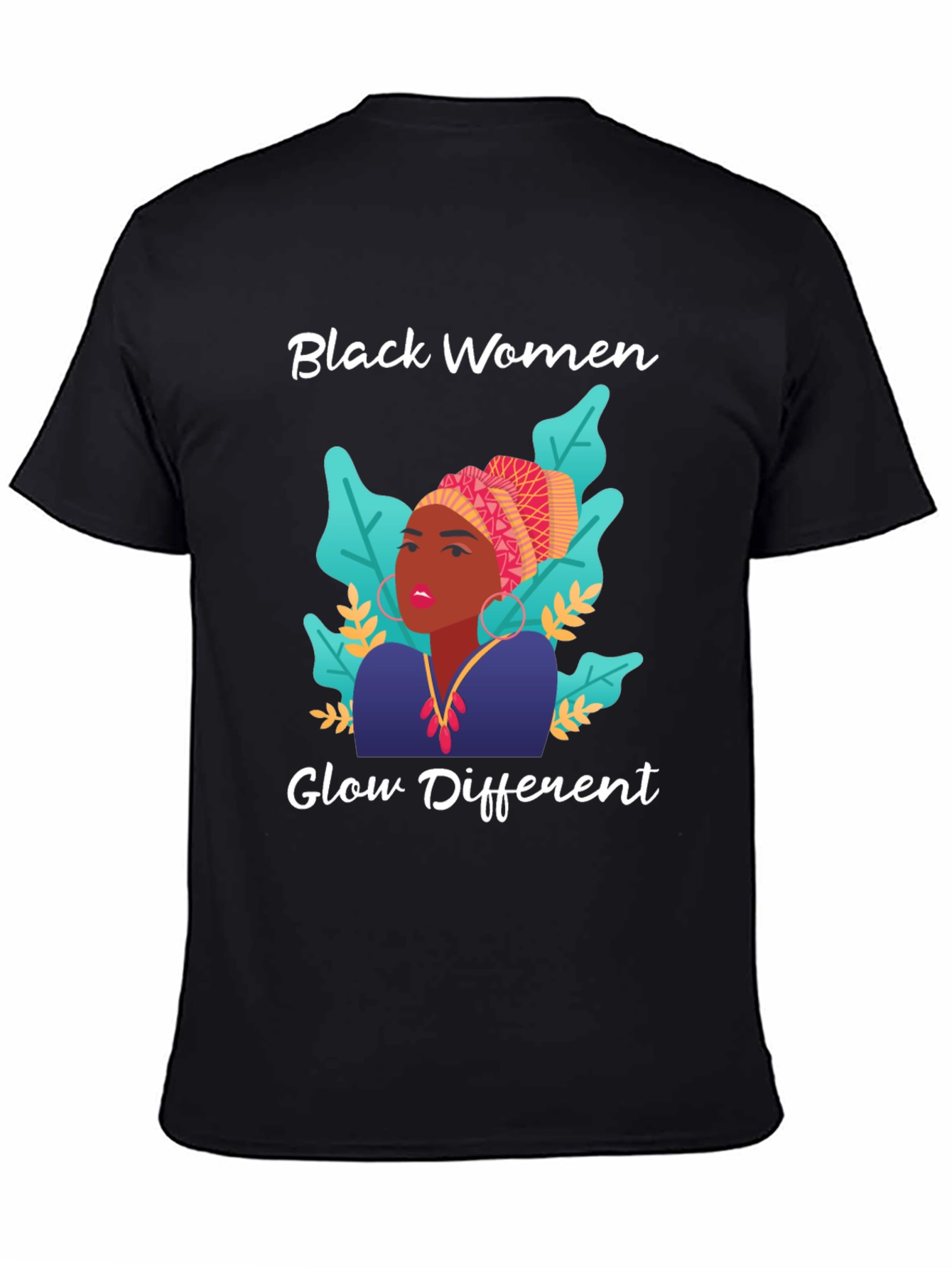 Black Women Glow Different Graphic Tee