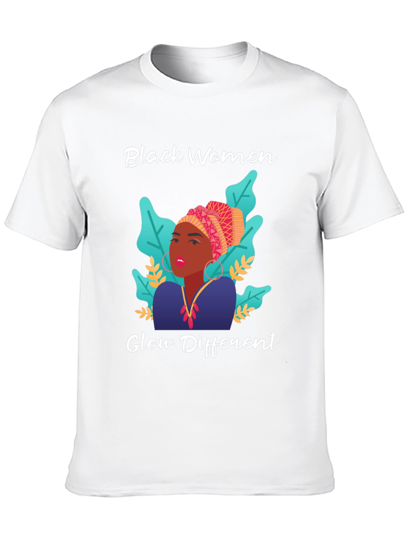 Black Women Glow Different Graphic Tee