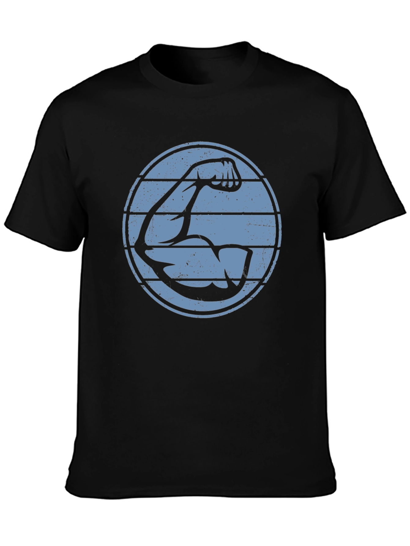 Muscle Arm Graphic T-Shirt - Black