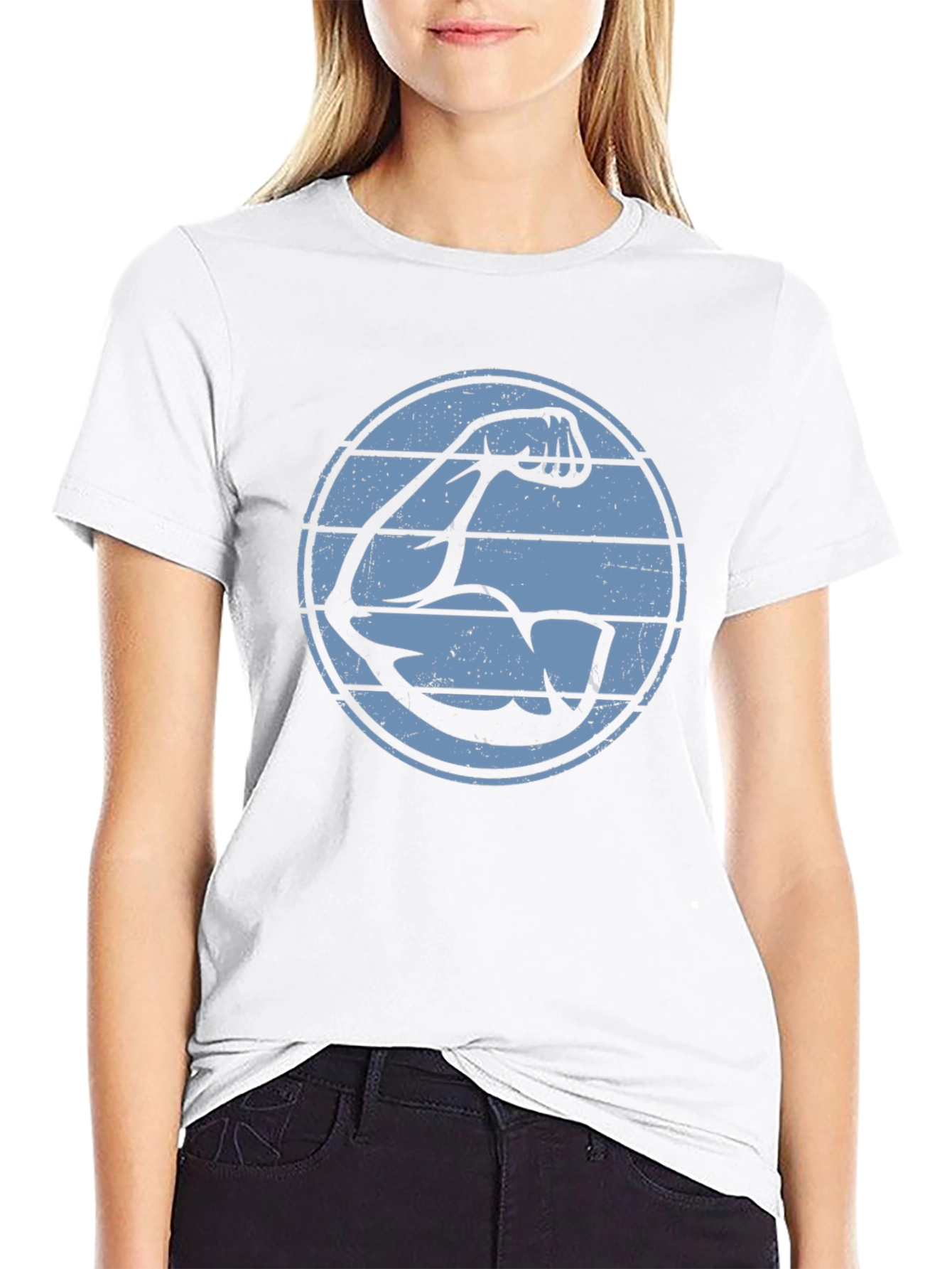 Muscle Arm Graphic T-Shirt - Black