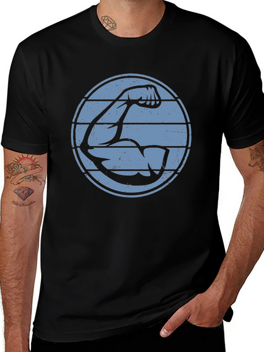 Muscle Arm Graphic T-Shirt - Black