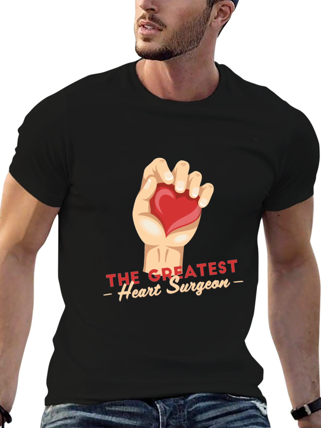 Greatest Heart Surgeon Graphic Tee - Black