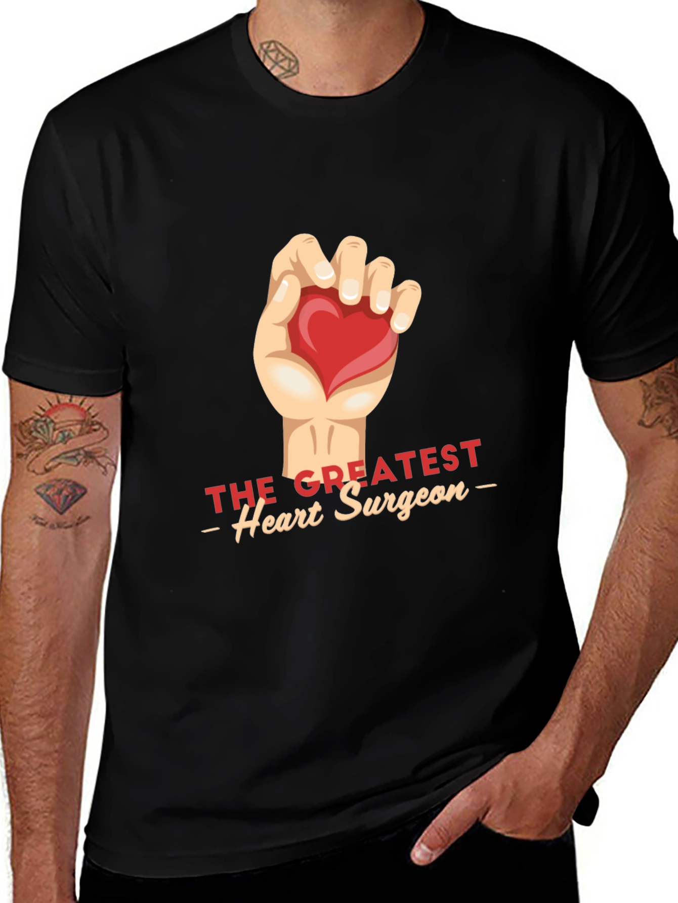 Greatest Heart Surgeon Graphic Tee - Black