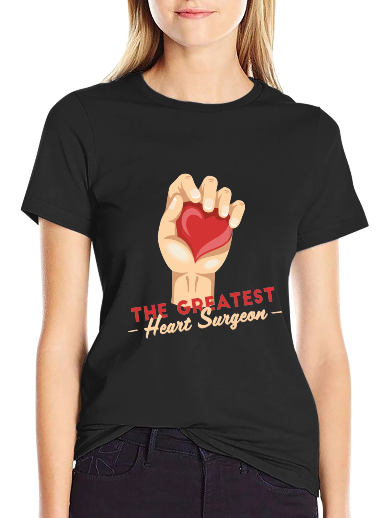 Greatest Heart Surgeon Graphic Tee - Black