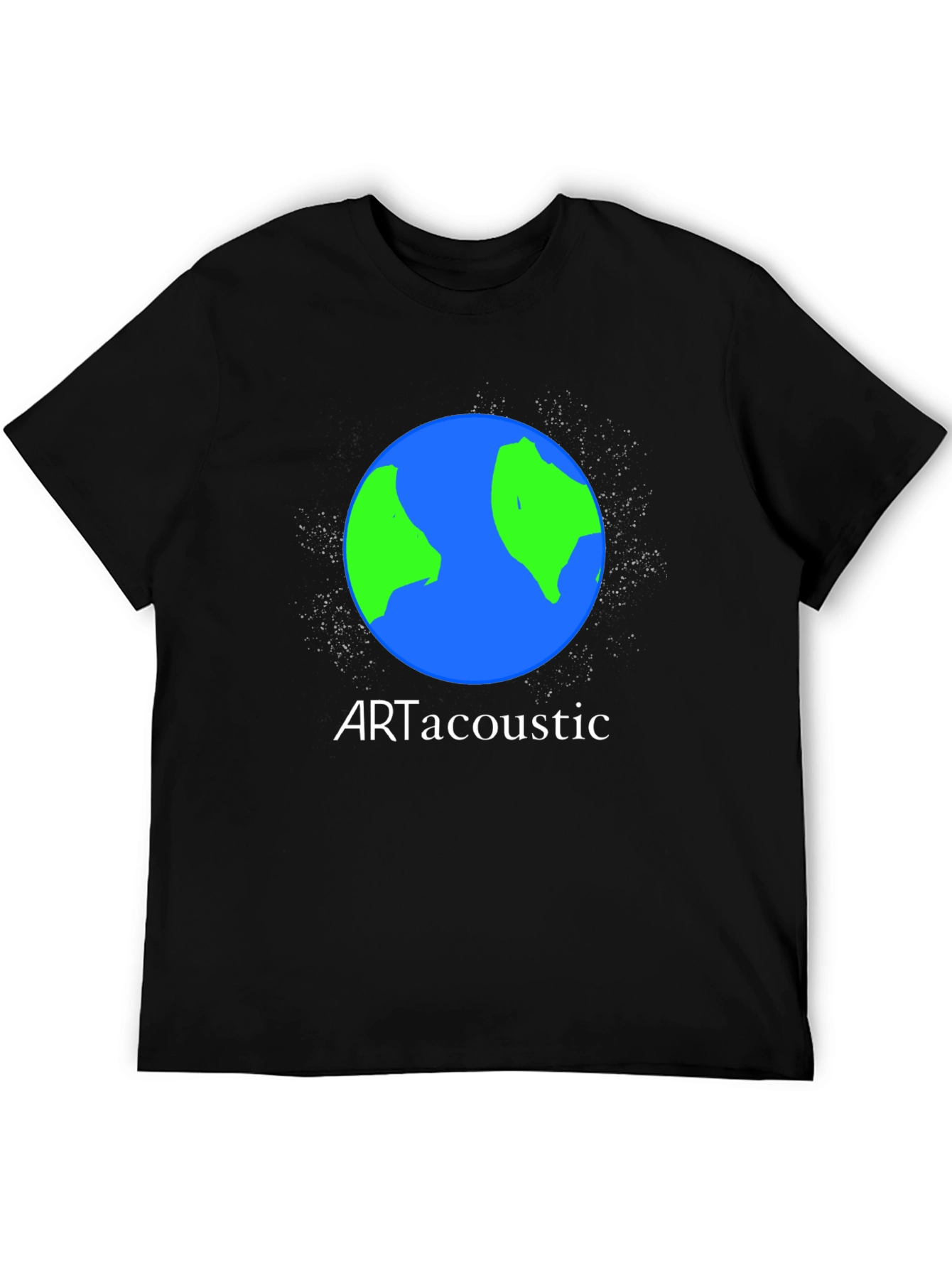 ArtAcoustic Earth Graphic Black T-Shirt