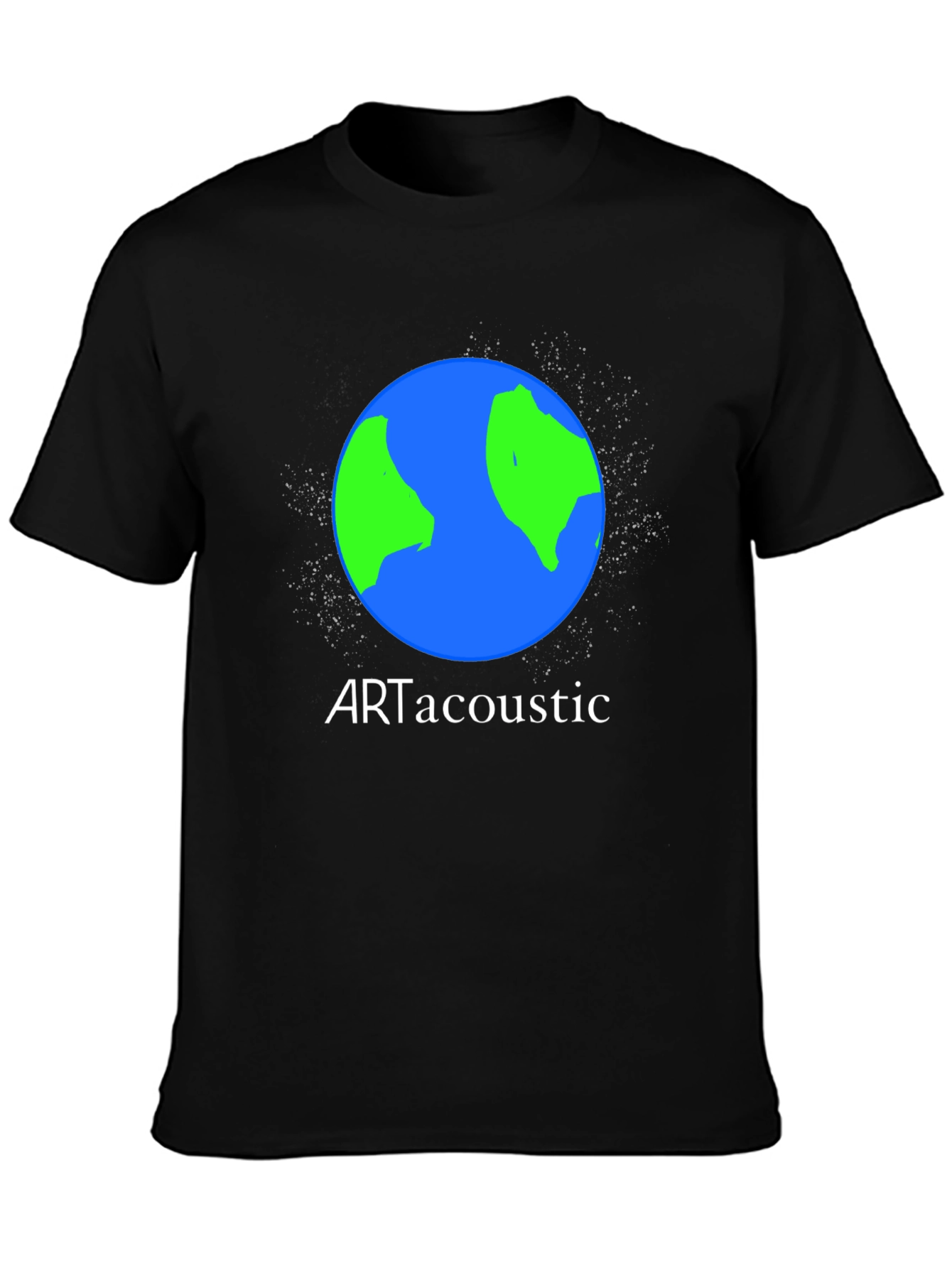 ArtAcoustic Earth Graphic Black T-Shirt
