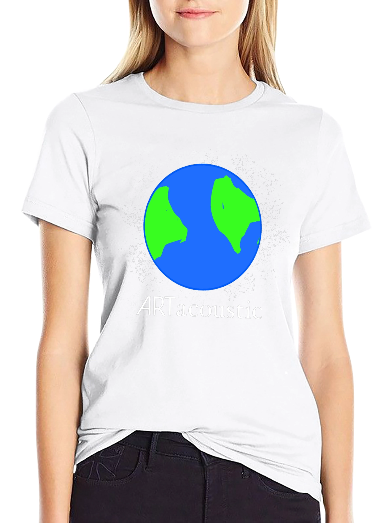 ArtAcoustic Earth Graphic Black T-Shirt