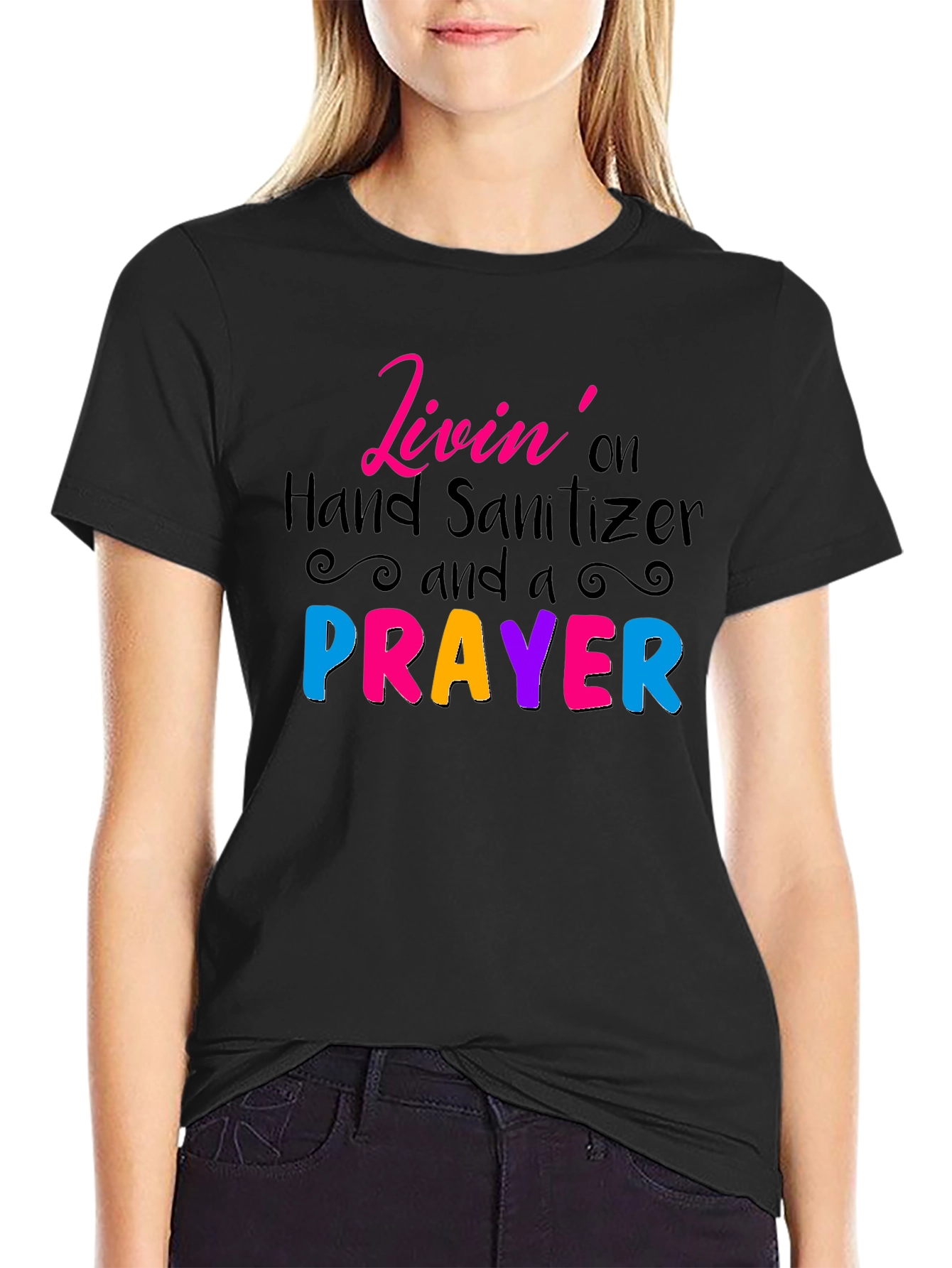 Livin on Hand Sanitizer & Prayer Tee