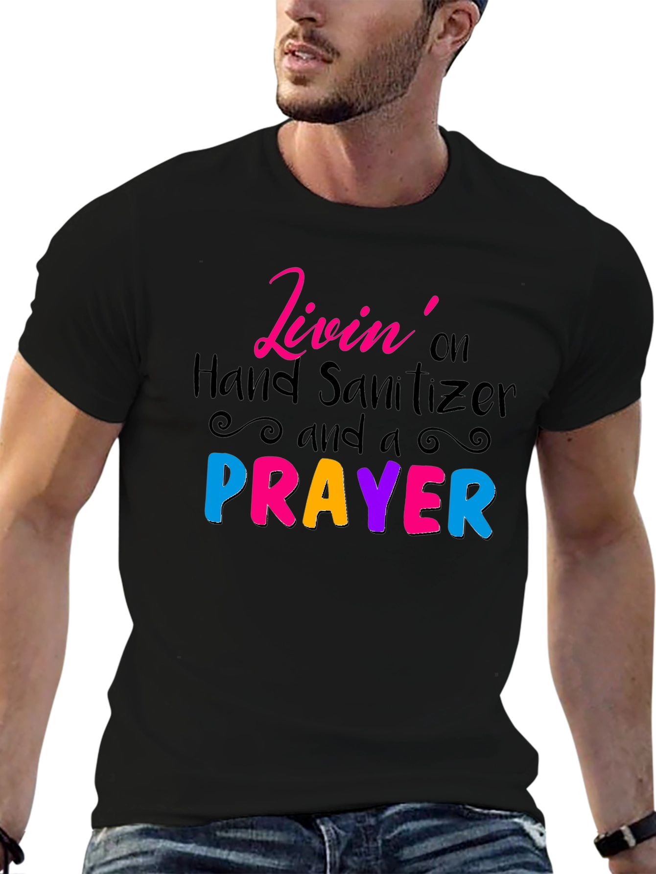 Livin on Hand Sanitizer & Prayer Tee